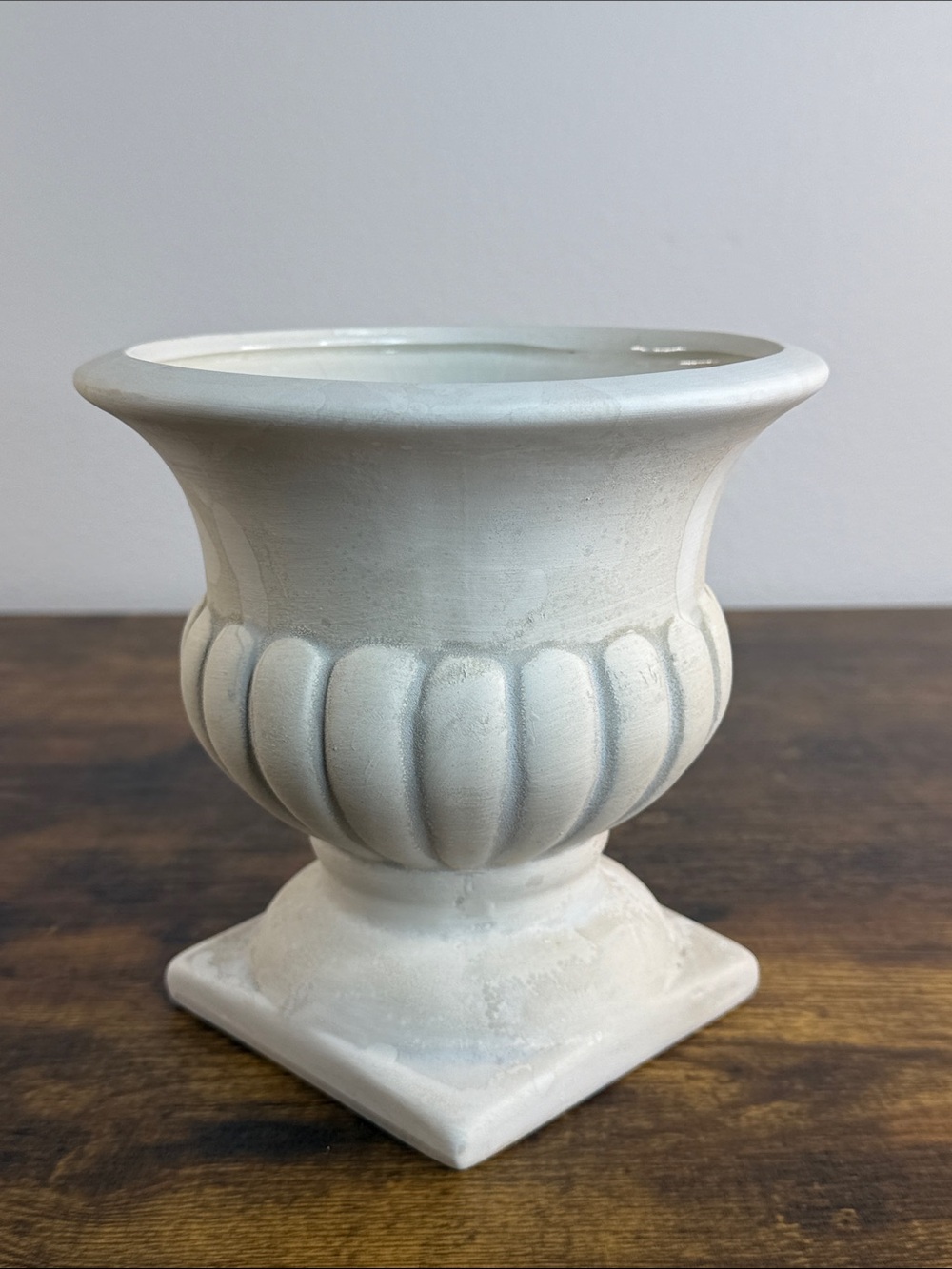 bloom Cream Fluted Urn Vase